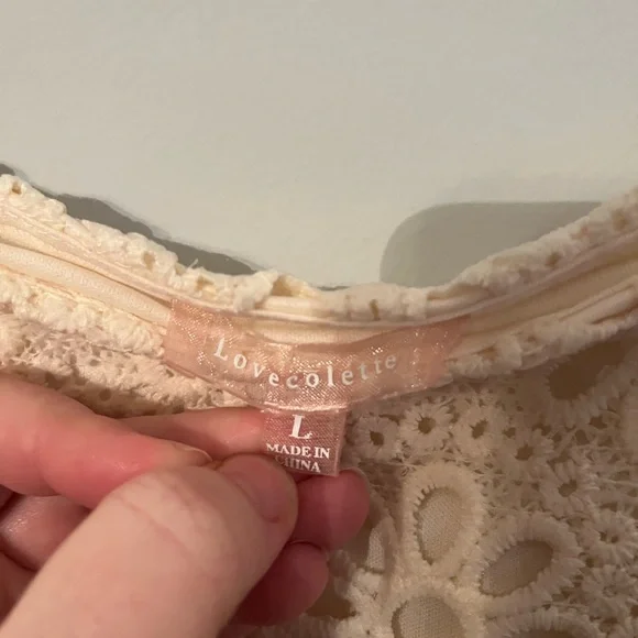 Lace Crochet Mini Dress in Cream - Women - Picture 5 of 7